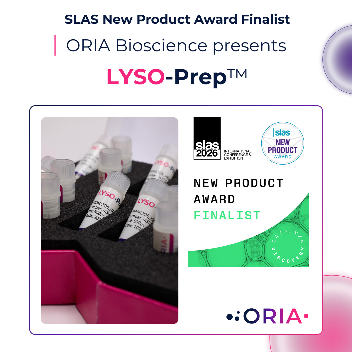 SLAS: New Product Award Finalist with LYSO-Prep™