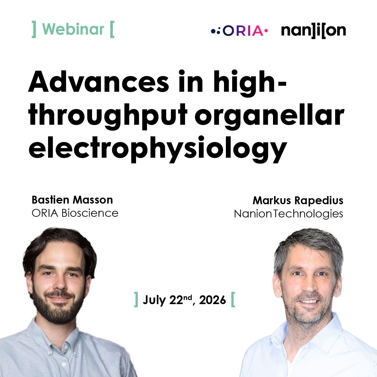 ORIA x Nanion: Live Webinar on July 22